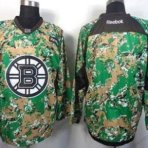 Herren Boston Bruins Leer 2014 Trikots – Tarnfarbe