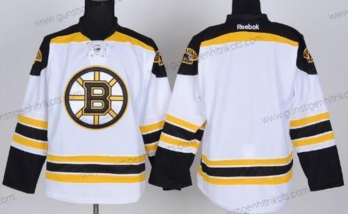 Herren Boston Bruins Leer Trikots – Weiß