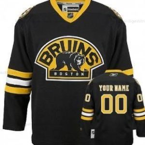 Herren Boston Bruins Personalisiertes Ausweichtrikot Trikots – Schwarz