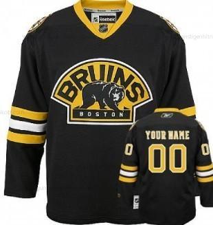 Herren Boston Bruins Personalisiertes Ausweichtrikot Trikots – Schwarz