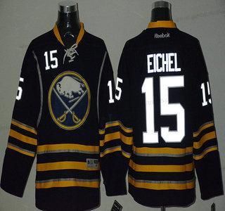 Herren Buffalo Sabres #15 Jack Eichel Night Luminous Trikots – Marineblau Blau