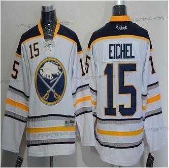 Herren Buffalo Sabres #15 Jack Eichel Strickerei NHL Trikots – Weiß