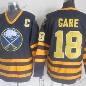 Herren Buffalo Sabres #18 Danny Gare Retro CCM Trikots – Marineblau Blau