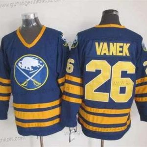 Herren Buffalo Sabres #26 Thomas Vanek 1983-84 CCM Vintage Trikots – Marineblau Blau