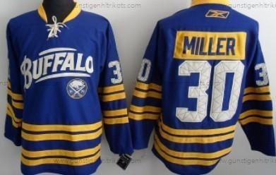 Herren Buffalo Sabres #30 Ryan Miller Ausweichtrikot Trikots – Blau