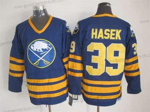 Herren Buffalo Sabres #39 Dominik Hasek 1983-84 CCM Vintage Trikots – Marineblau Blau