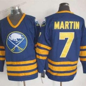 Herren Buffalo Sabres #7 Rick Martin 1983-84 CCM Vintage Trikots – Marineblau Blau