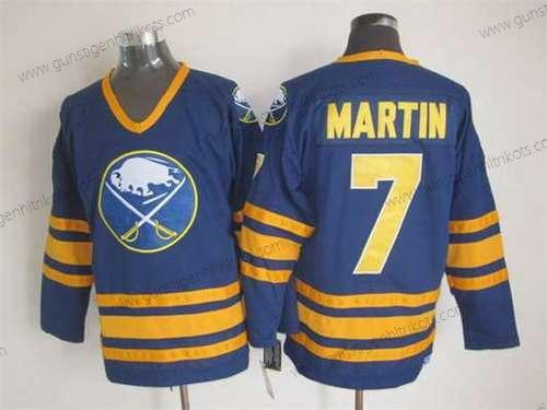 Herren Buffalo Sabres #7 Rick Martin 1983-84 CCM Vintage Trikots – Marineblau Blau