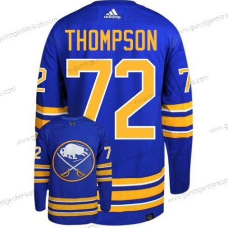 Herren Buffalo Sabres #72 Tage Thompson Strickerei Trikots – Blau