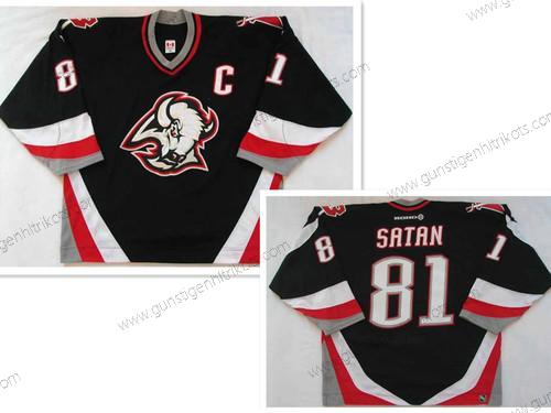 Herren Buffalo Sabres #81 Miroslav Satan Road NHL Trikots – Schwarz