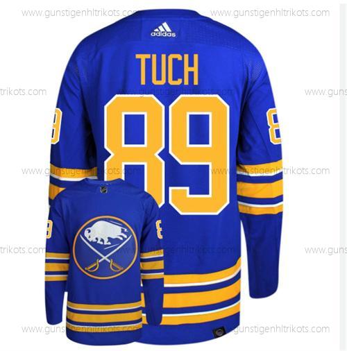 Herren Buffalo Sabres #89 Alex Tuch Strickerei Trikots – Blau