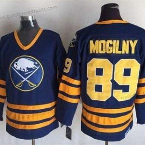 Herren Buffalo Sabres #89 Alexander Mogilny 1983-84 CCM Vintage Trikots – Marineblau Blau