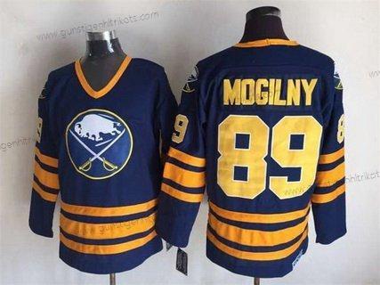 Herren Buffalo Sabres #89 Alexander Mogilny 1983-84 CCM Vintage Trikots – Marineblau Blau