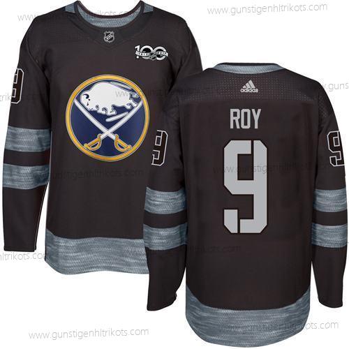 Herren Buffalo Sabres #9 Derek Roy 1917-2017 100th Jahrestag Strickerei NHL Trikots – Schwarz