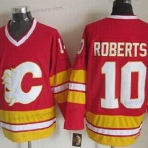 Herren Calgary Flames #10 Gary Roberts Ausweichtrikot Retro CCM Trikots – Rot