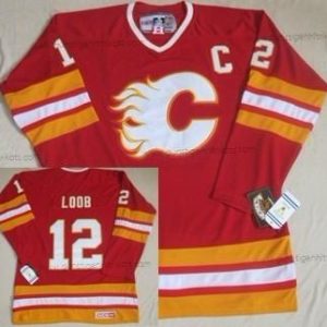 Herren Calgary Flames #12 Hakan Loob Ausweichtrikot Retro CCM Trikots – Rot