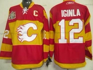 Herren Calgary Flames #12 Jarome Iginla Ausweichtrikot Trikots – Rot