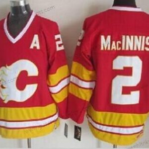 Herren Calgary Flames #2 Al Macinnis Ausweichtrikot Retro CCM Trikots – Rot