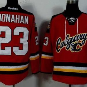 Herren Calgary Flames #23 Sean Monahan 2014 Trikots – Rot