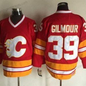 Herren Calgary Flames #39 Doug Gilmour 1981-82 CCM Vintage Trikots – Rot