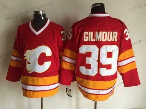 Herren Calgary Flames #39 Doug Gilmour 1981-82 CCM Vintage Trikots – Rot