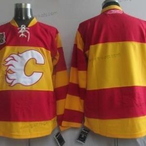 Herren Calgary Flames Leer Ausweichtrikot Trikots – Rot