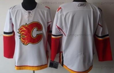 Herren Calgary Flames Leer Trikots – Weiß