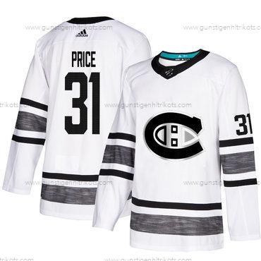 Herren Canadiens #31 Carey Price Authentisch 2019 All-Star Strickerei Hockey Trikots – Weiß