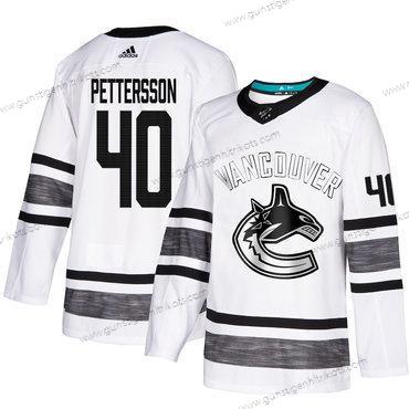 Herren Canucks #40 Elias Pettersson Authentisch 2019 All-Star Strickerei Hockey Trikots – Weiß