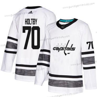 Herren Capitals #70 Braden Holtby Authentisch 2019 All-Star Strickerei Hockey Trikots – Weiß