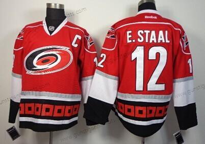 Herren Carolina Hurricanes #12 Eric Staal Ausweichtrikot Trikots – Rot