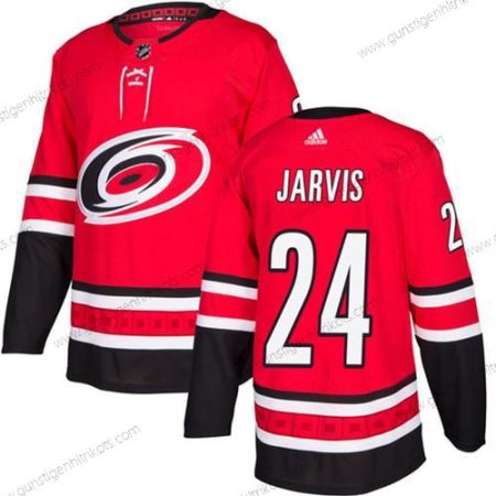 Herren Carolina Hurricanes #24 Seth Jarvis Strickerei Trikots – Rot