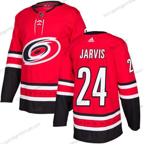 Herren Carolina Hurricanes #24 Seth Jarvis Strickerei Trikots – Rot