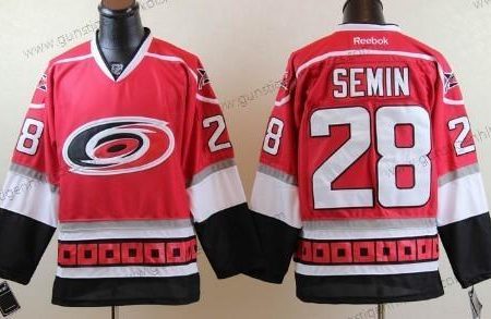 Herren Carolina Hurricanes #28 Alexander Semin Ausweichtrikot Trikots – Rot