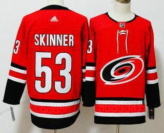 Herren Carolina Hurricanes #53 Jeff Skinner 2017-2018 Hockey Strickerei NHL Trikots – Rot