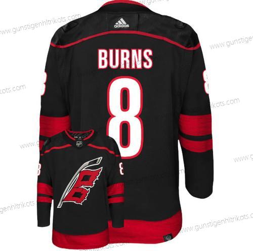 Herren Carolina Hurricanes #8 Brent Burns Strickerei Trikots – Schwarz