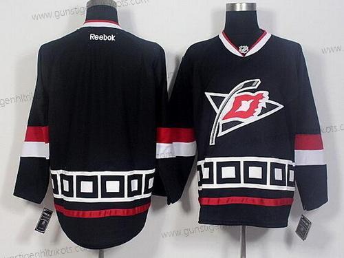 Herren Carolina Hurricanes Leer Ausweichtrikot Hockey Trikots – Schwarz