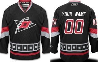 Herren Carolina Hurricanes Personalisiertes Ausweichtrikot Trikots – Schwarz