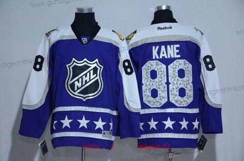 Herren Central Division Chicago Blackhawks #88 Patrick Kane Reebok 2017 NHL All-Star Strickerei Ice Hockey Trikots – Lila