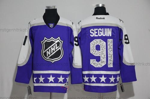 Herren Central Division Dallas Stars #91 Tyler Seguin Reebok 2017 NHL All-Star Strickerei Ice Hockey Trikots – Lila