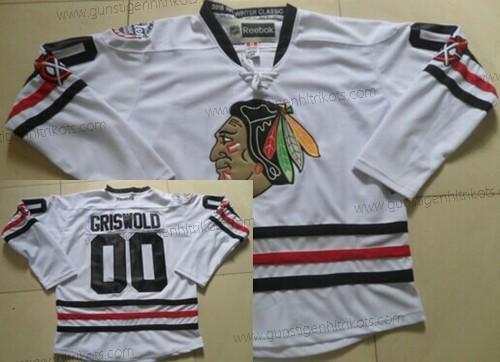 Herren Chicago Blackhawks #00 Clark Griswold 2015 Winter Klassisch Trikots – Weiß