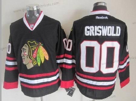 Herren Chicago Blackhawks #00 Clark Griswold Trikots – Schwarz