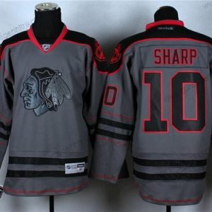 Herren Chicago Blackhawks #10 Patrick Sharp Charcoal Trikots – Grau