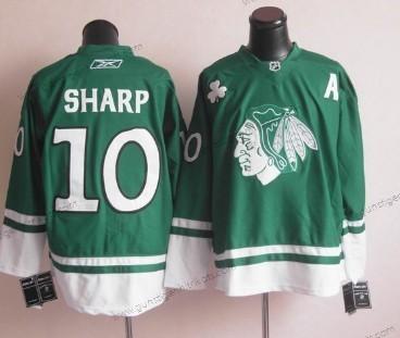 Herren Chicago Blackhawks #10 Patrick Sharp St. Patrick’S Day Trikots – Grün