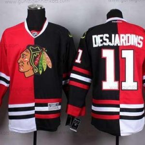 Herren Chicago Blackhawks #11 Andrew Desjardins #2 Two Tone Trikots – Rot Schwarz