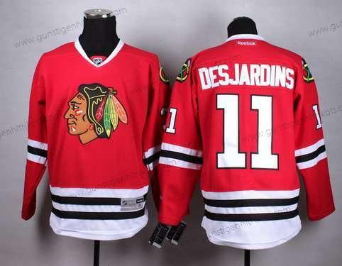 Herren Chicago Blackhawks #11 Andrew Desjardins Trikots – Rot