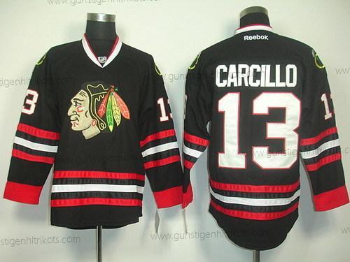 Herren Chicago Blackhawks #13 Daniel Carcillo Trikots – Schwarz