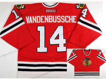 Herren Chicago Blackhawks #14 Ryan Vandenbussche CCM Retro NHL Hockey Trikots – Rot