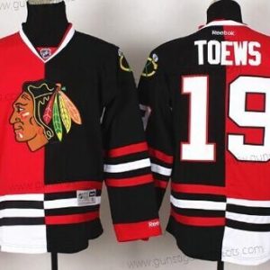 Herren Chicago Blackhawks #19 Jonathan Toews #2 Two Tone Trikots – Rot Schwarz