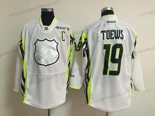 Herren Chicago Blackhawks #19 Jonathan Toews 2015 All-Stars Trikots – Weiß